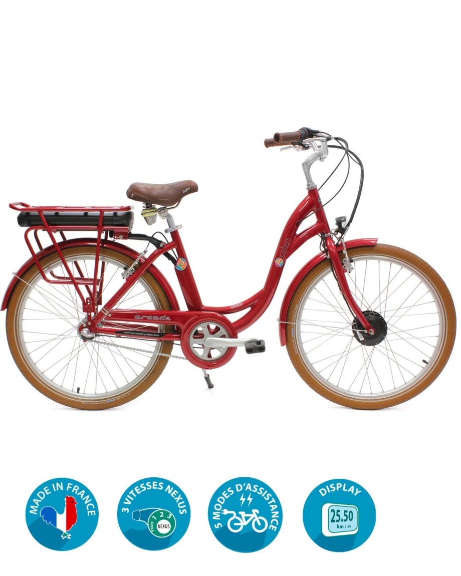 VAE vélo électrique E-colors Rouge