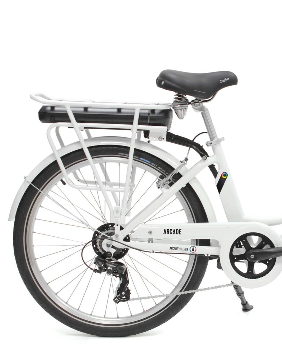 VAE E-colors Blanc Arcade Cycles made in France