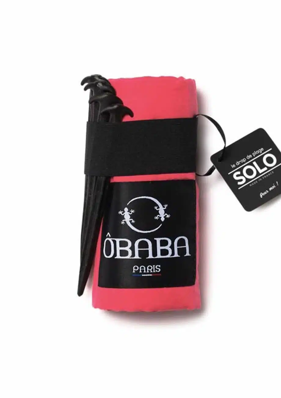Drap de plage solo Obâba Paris la serviette de plage qui ne s'envole pas