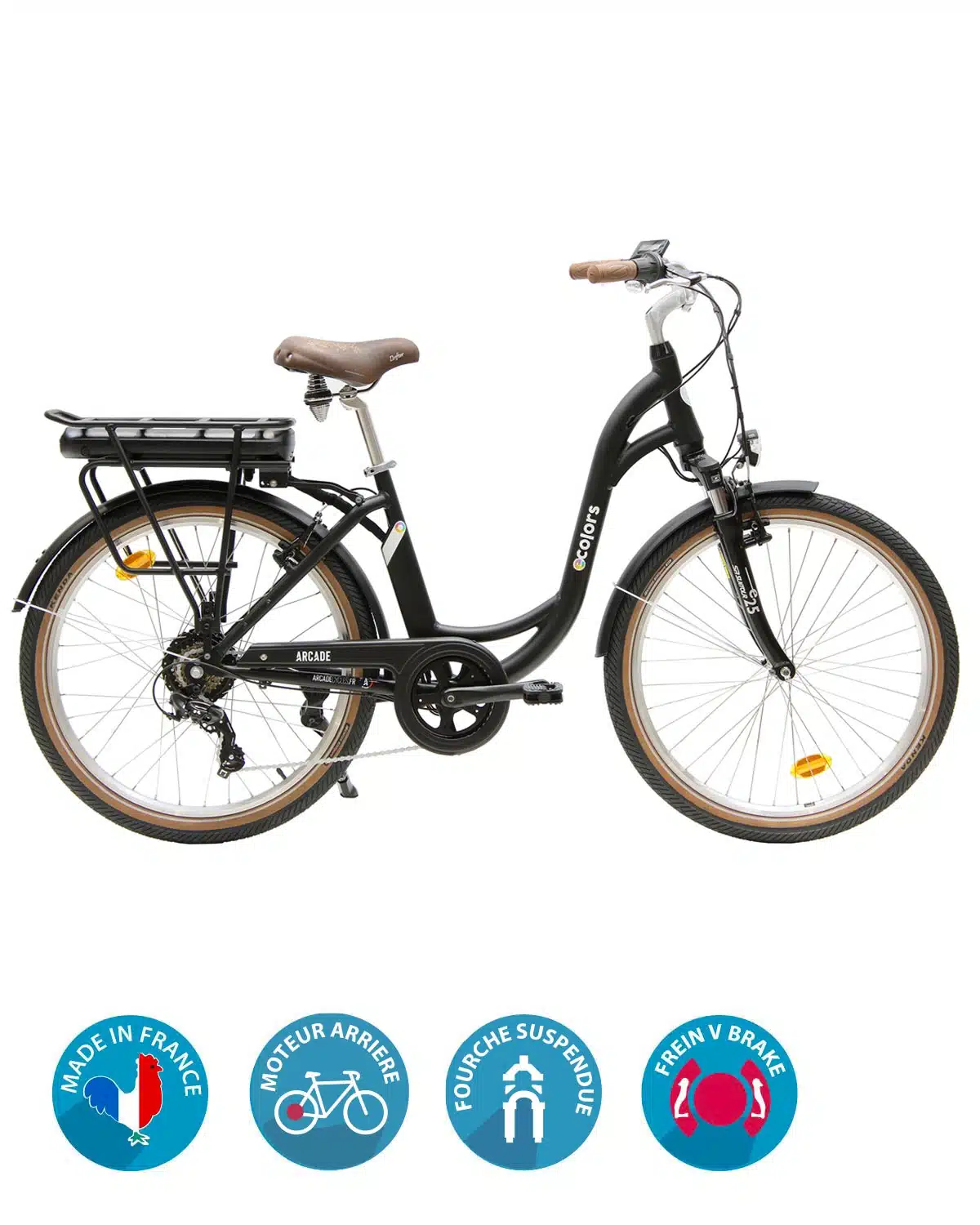 vélo électrique e colors noir arcade cycles