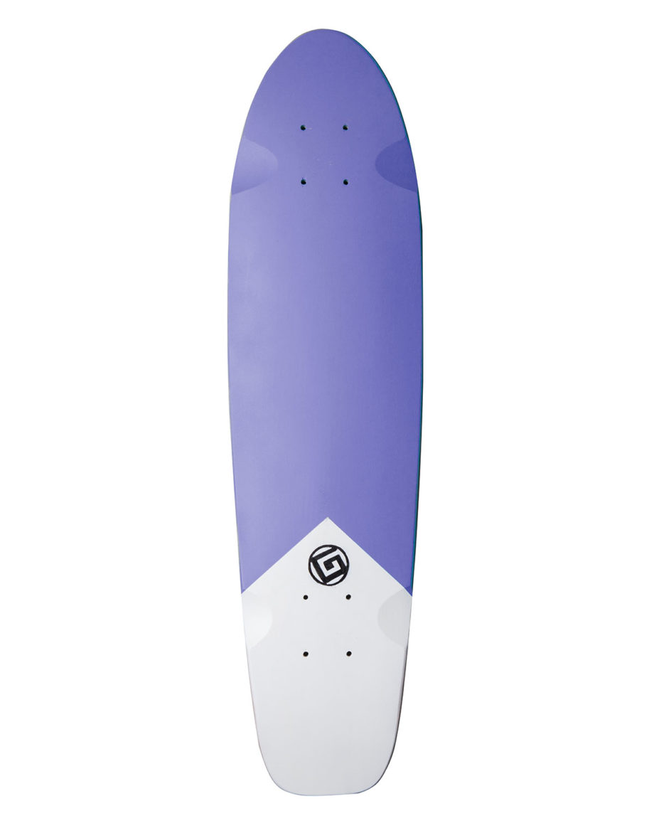 Skateboard Cruiser Color violet Goldfinger en skateboard recyclé made in France