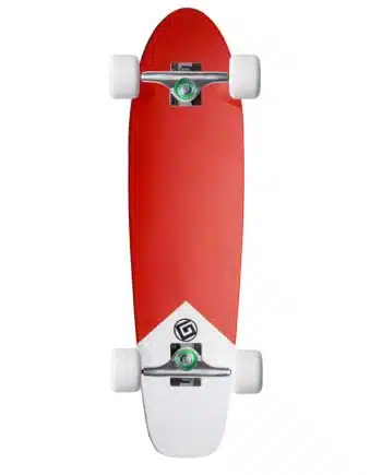 Skateboard Cruiser Color rouge Goldfinger en skateboard recyclé made in France