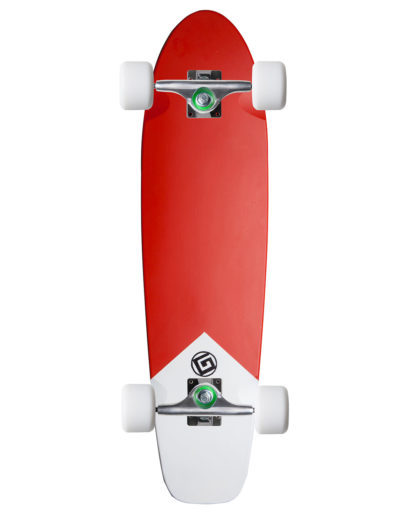 Skateboard Cruiser Color rouge Goldfinger en skateboard recyclé made in France