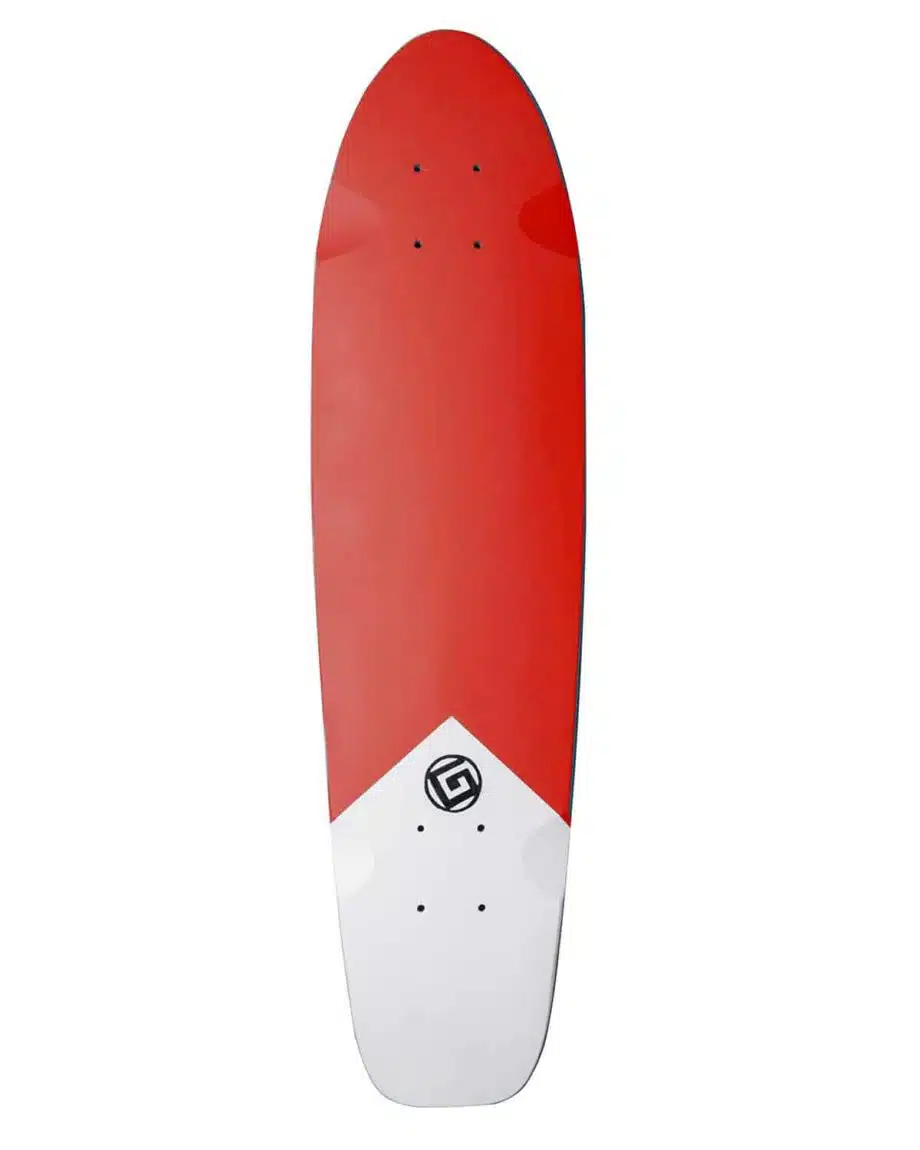 Skateboard Cruiser Color rouge Goldfinger en skateboard recyclé made in France