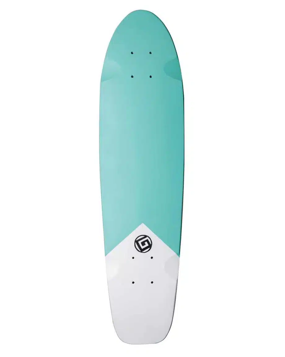 Skateboard Cruiser Color turquoise Goldfinger en skateboard recyclé made in France
