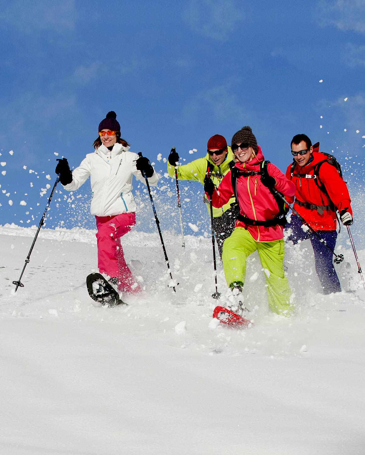 Faire des raquettes à neige