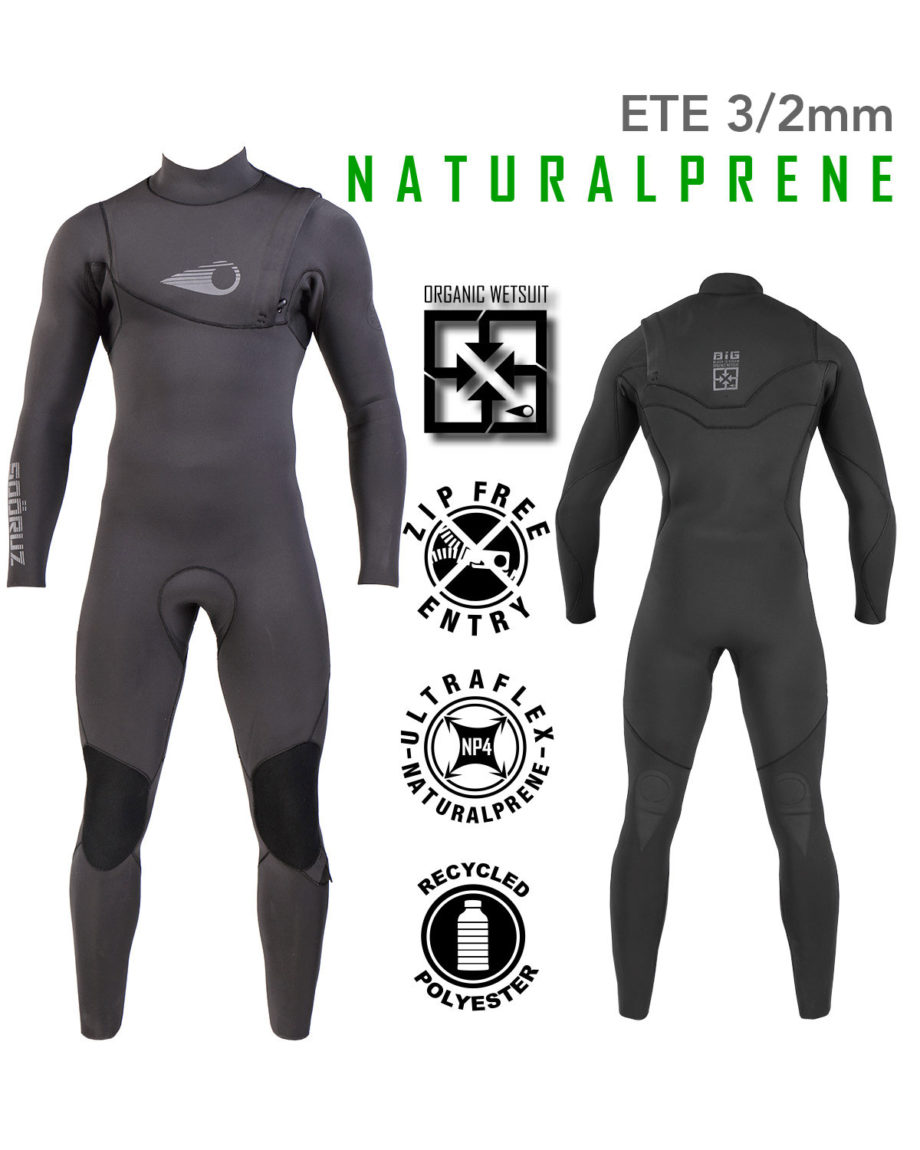 Combinaison Surf BIG Naturalprène 3/2mm Zip-Free Soöruz combinaison de surf eco-friendly wetsuit