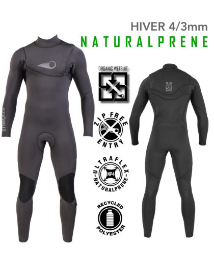 Combinaison Surf BIG Naturalprène 4/3mm Zip-Free Soöruz combinaison de surf eco-friendly wetsuit