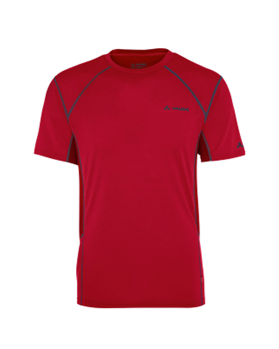 Tshirt technique Sport Homme manches courtes me signpost rouge Vaude