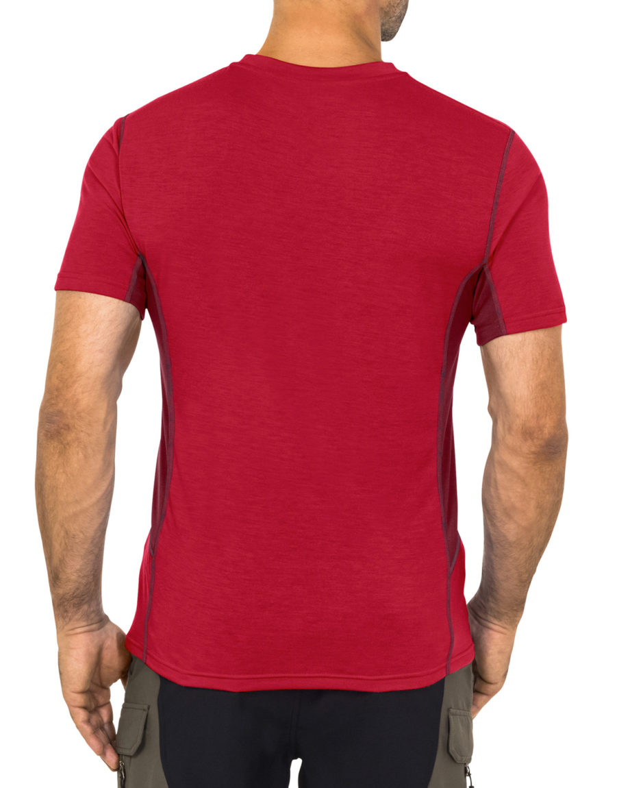 Tshirt technique Sport Homme manches courtes me signpost rouge Vaude