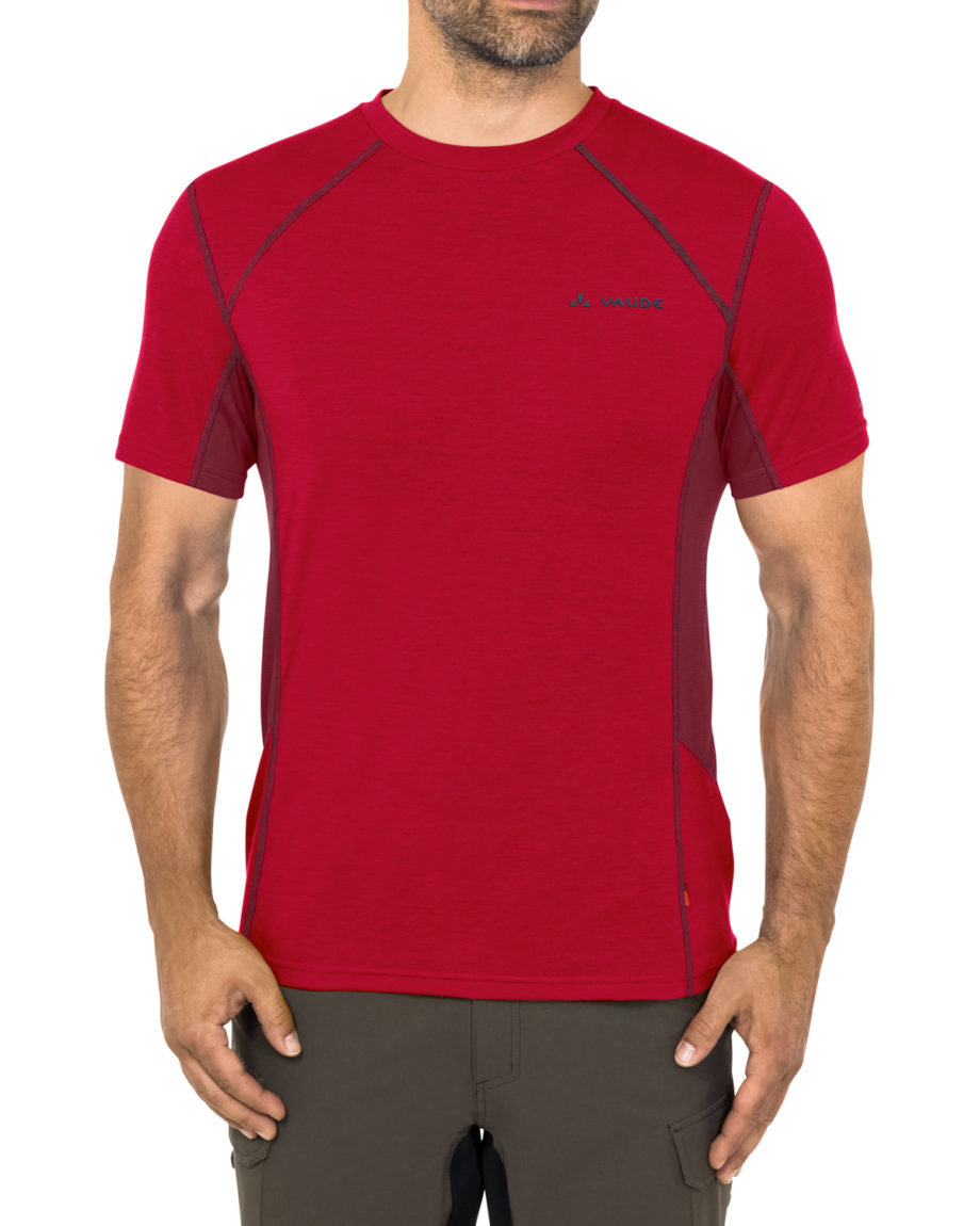 Tshirt technique Sport Homme manches courtes me signpost rouge Vaude