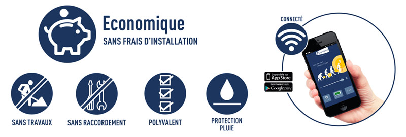 Lampadaire sans fil LED L'Inox by Paranocta Bénéfices