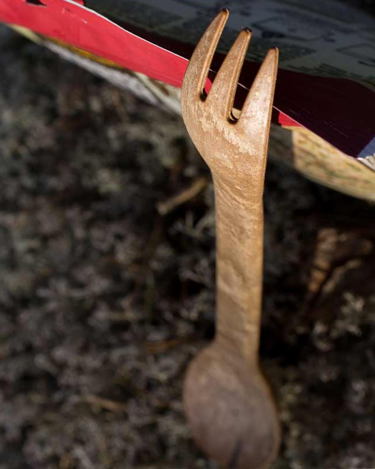 Lusikka cuillère en bois d'aulne fait main en Finlande