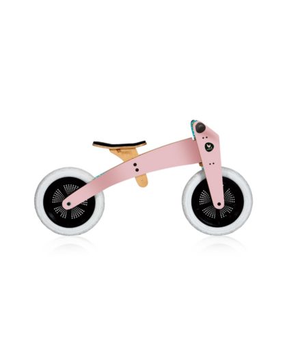 Draisienne bike en bois 2 en 1 rose by Wishbone