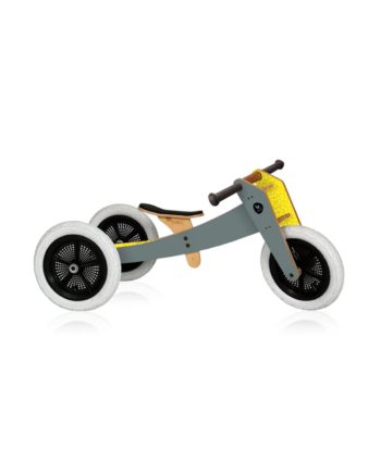 Draisienne bike en bois 3 en 1 grise by Wishbone