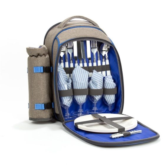 Sac à Dos Pique-nique 30L Pour 2 Personnes - Avec Glacière, Vaisselle Et Couverture - Idéal Plage, Camping, Randonnée