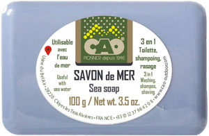 CAO savon spécial eau de mer biodégradable pour randonner léger