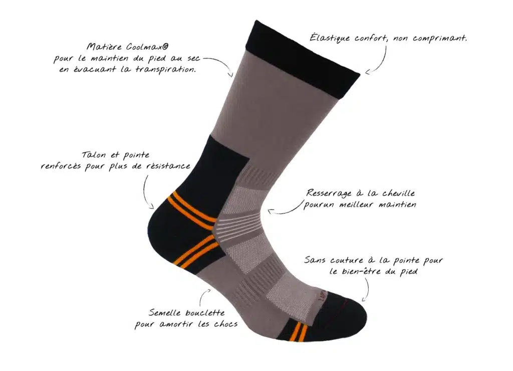 avantages des chaussettes randonnée polyester labonal