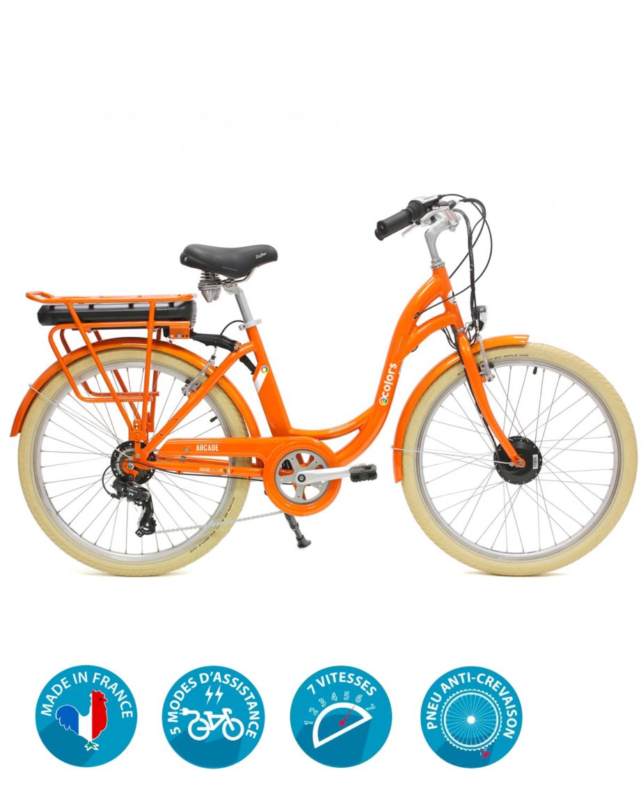 Vélo électrique VAE E-colors Orange by Arcade Cycles