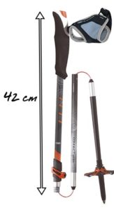 batons de randonnée été hiver connect carbon 5 by tsl outdoor baton rando pliable 42cm