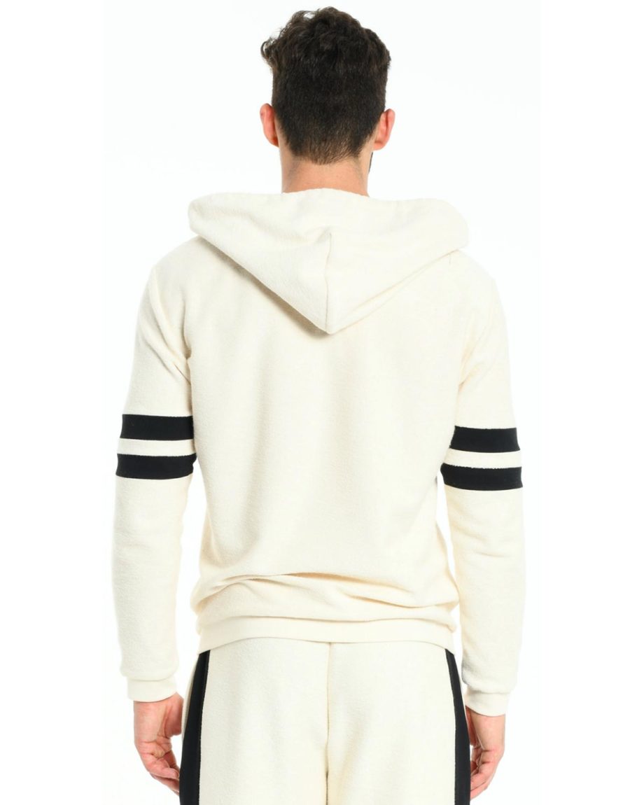 Sweat à capuche en coton bio Blanc pour homme