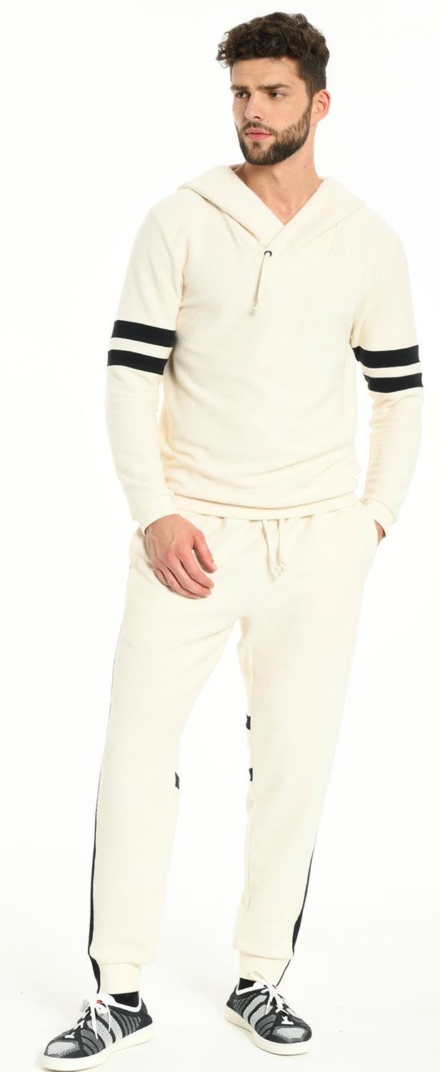 Pantalon de Jogging en coton Bio, Blanc pour Homme - STEEZSTUDIO