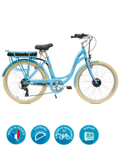 Vélo électrique E-colors bleu 7V Arcade cycles