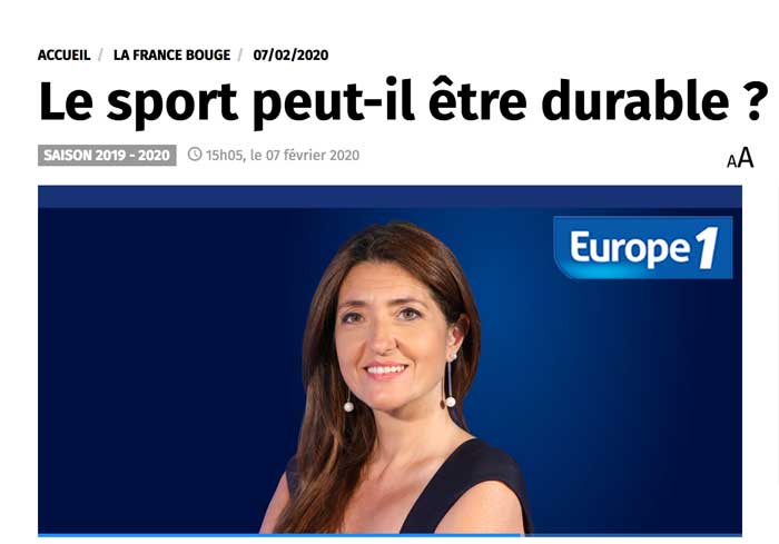 My Green Sport invitée d'Europe 1 La France Bouge présenté par Raphaelle Duchemin