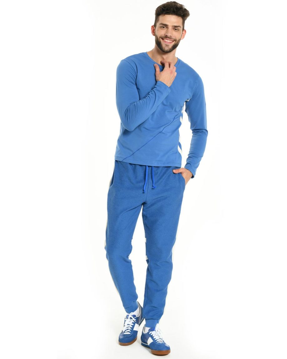 Jogging Bleu en coton bio pour homme B&F