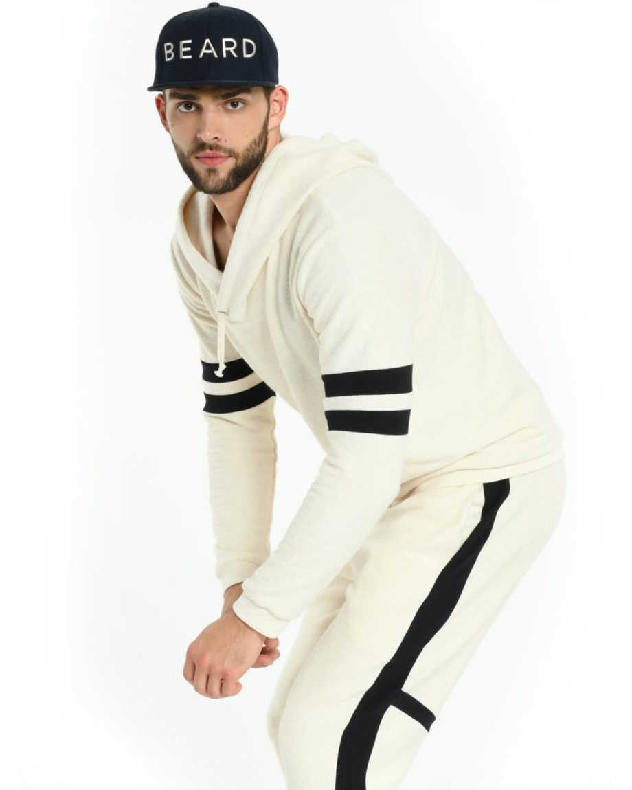 Sweat à capuche en coton bio Blanc pour homme