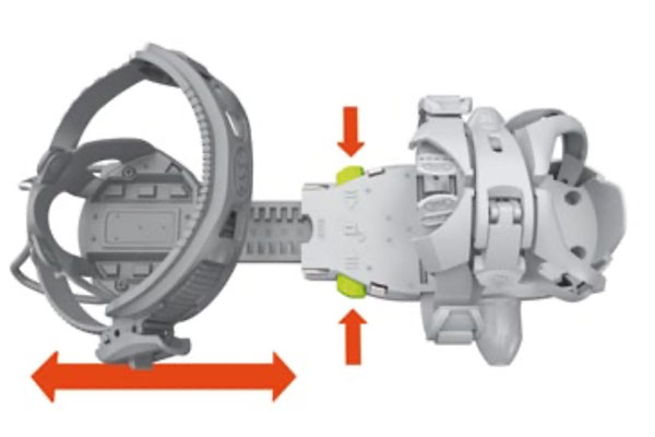 Lock Adjustment par pression à l'avant