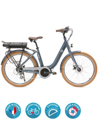 vélo électrique brooklyn vintage bleu arcade cycles