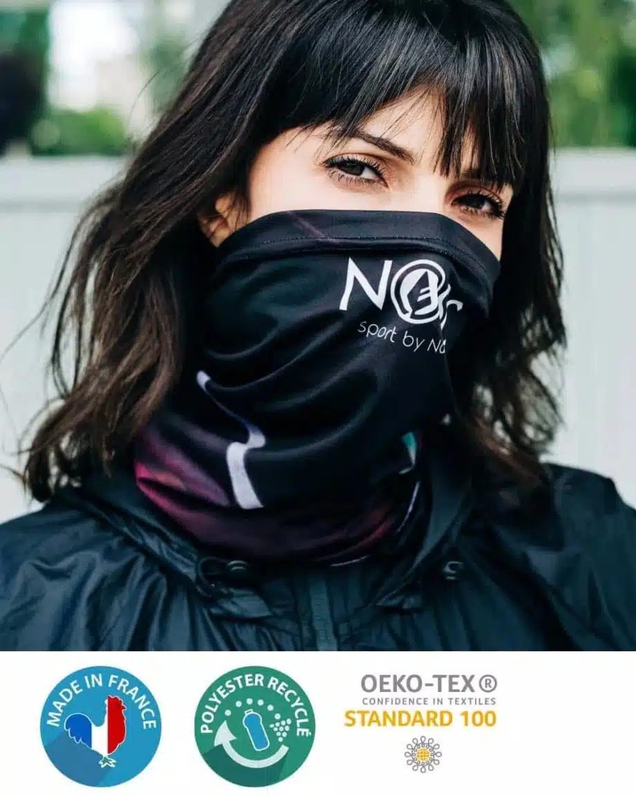 Cache-cou en polyester recyclé et made in france