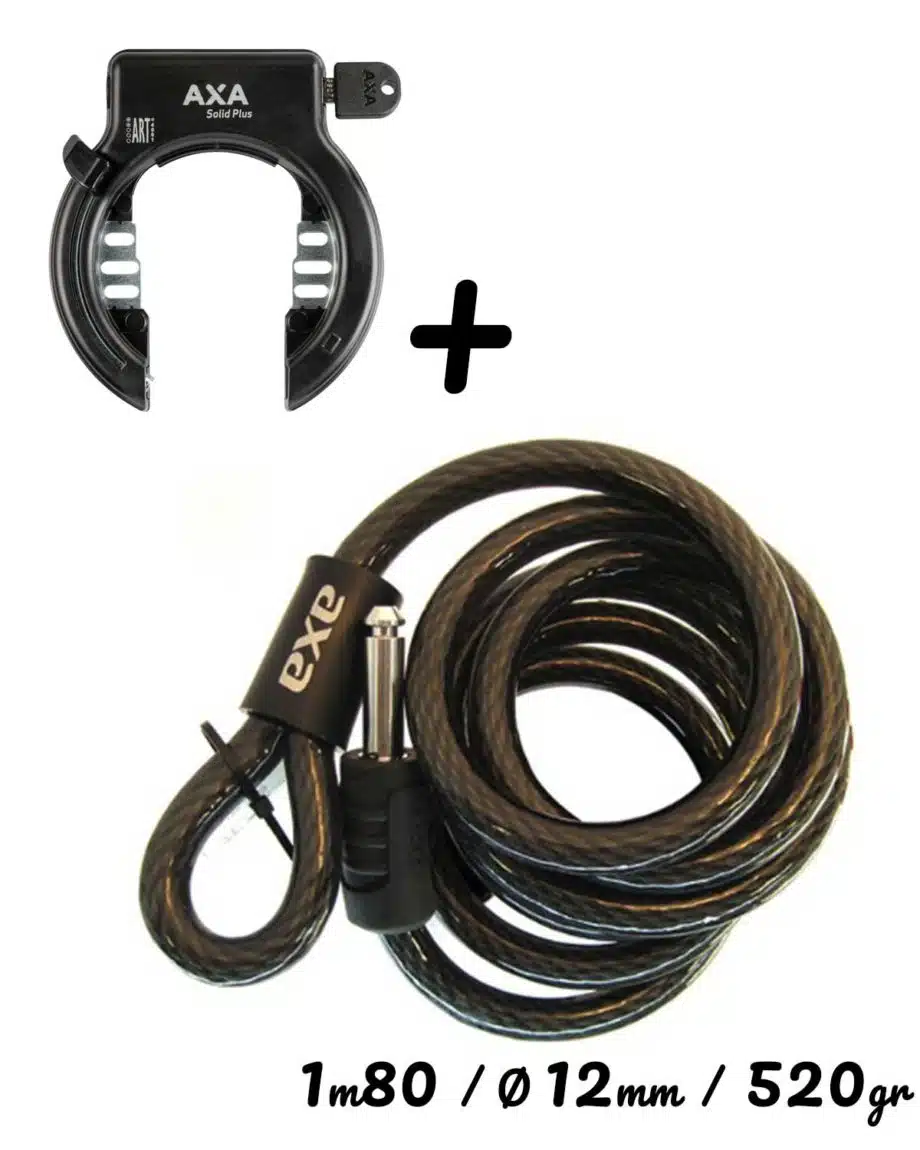 Antivol de cadre Axa Solid plus avec cable 180cm