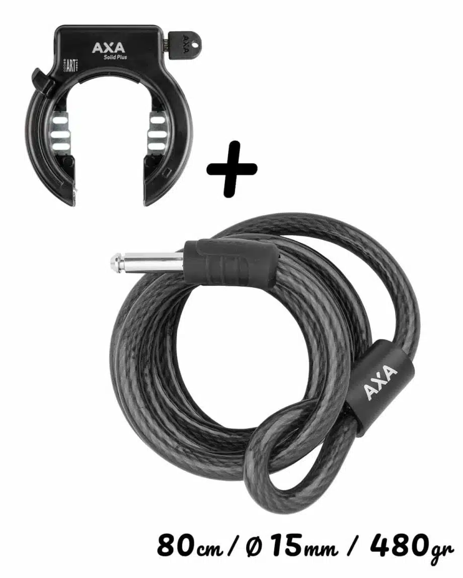 Antivol de cadre Axa Solid plus avec cable 80cm