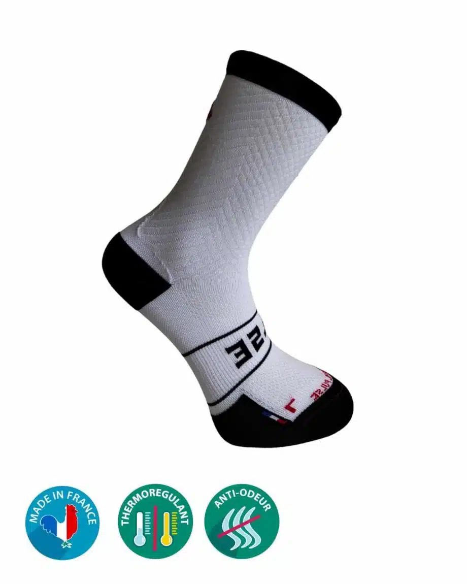chaussettes pulse blanche cyclisme