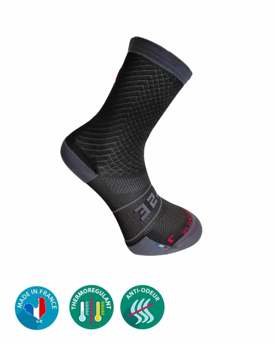 chaussettes pulse noire cyclisme