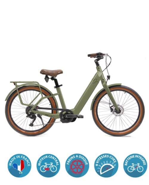 vélo électrique JO kaki arcade