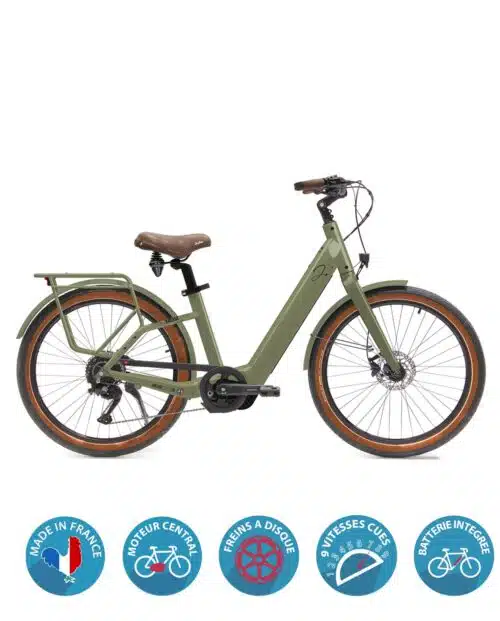 vélo électrique JO kaki arcade