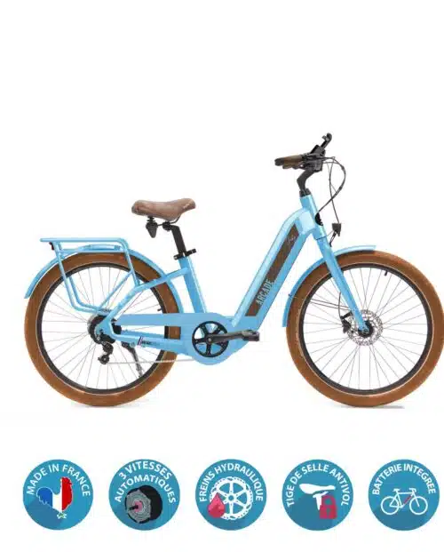 VAE Gaby City Bleu ciel 3 vitesses automatiques