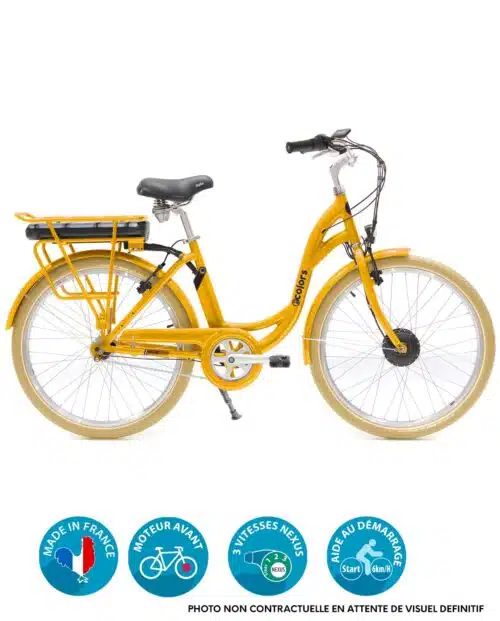 Vélo électrique E-colors Jaune by Arcade Cycles